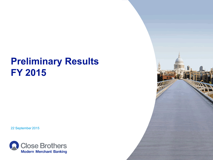 Preliminary Results FY 2015