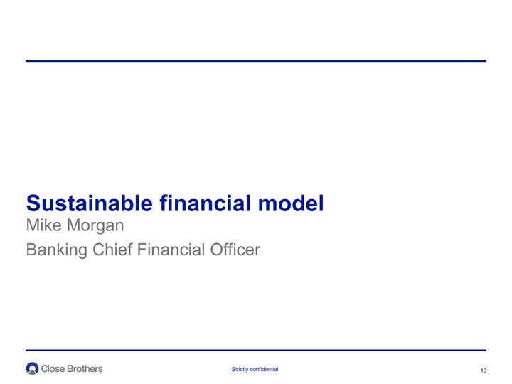 Sustainable financial model