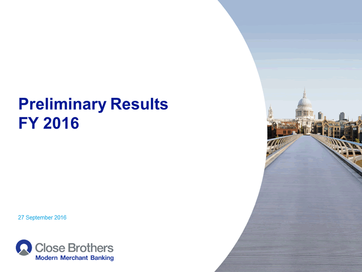 Preliminary Results FY 2016